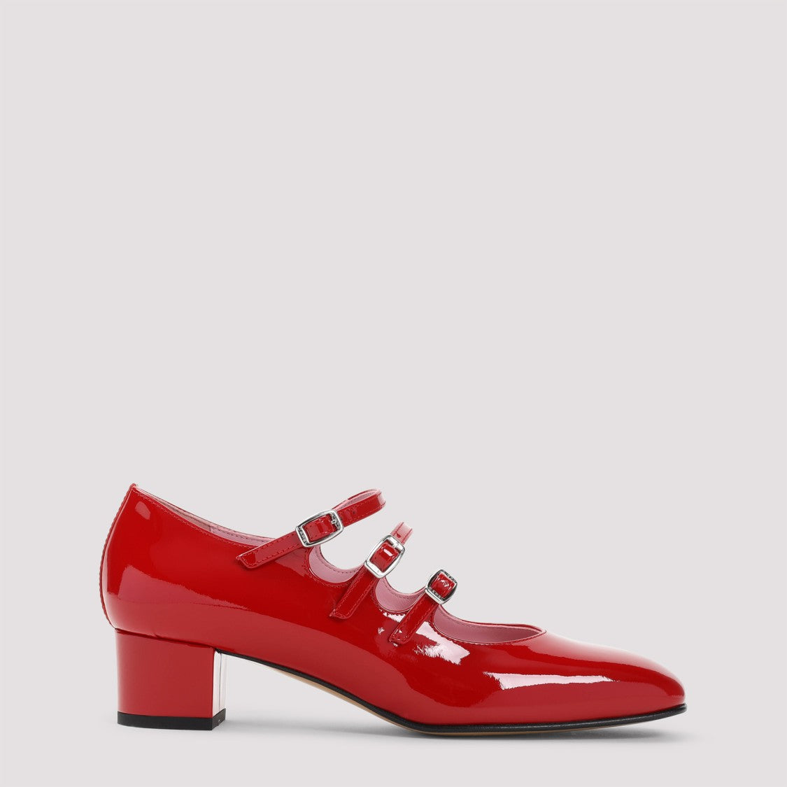 Carel Paris "Kina" Red Leather Pumps