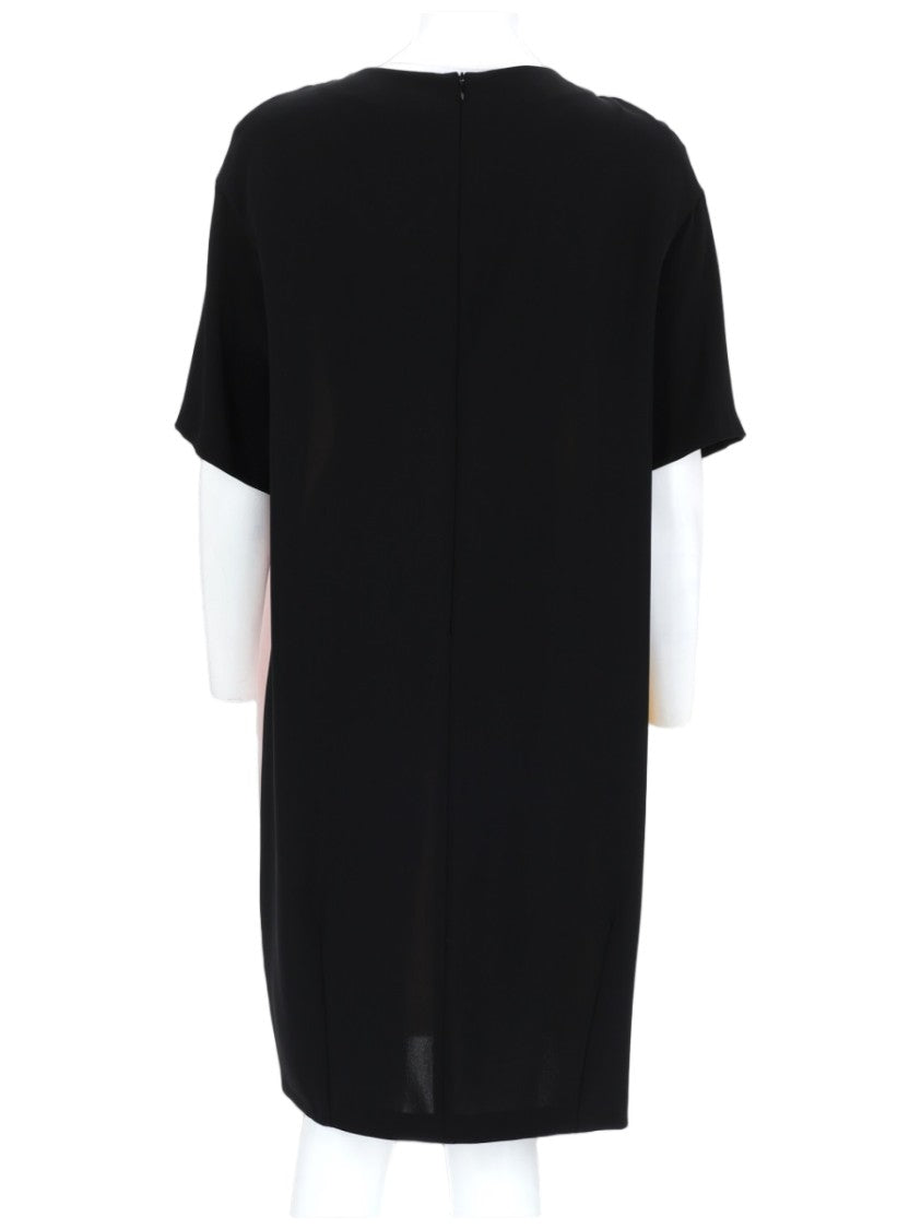 One Colorblock Mini Dress With Relaxed Fit And Contrasting Details