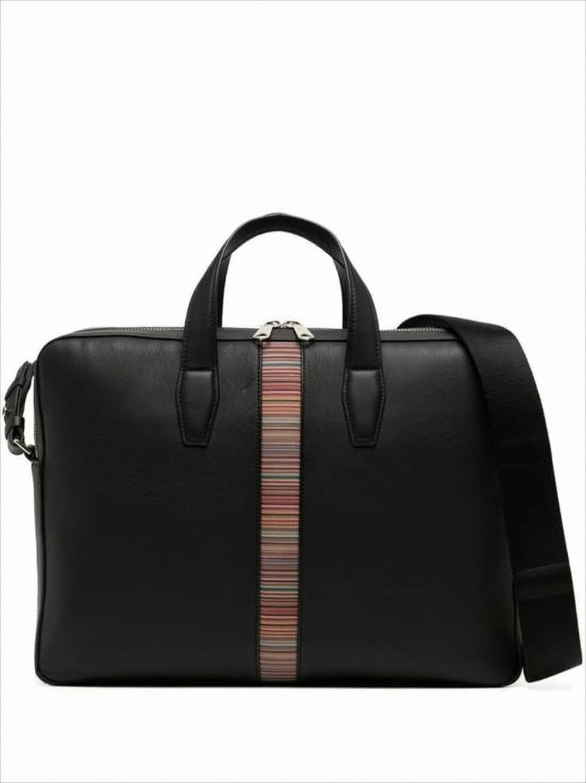 Paul Smith Rectangular Crossbody Bag With Multicolored Stripe