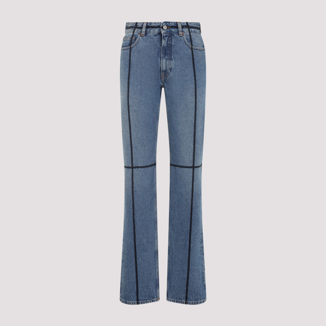 Mm6 By Maison Margiela Mid Blue Cotton Jeans