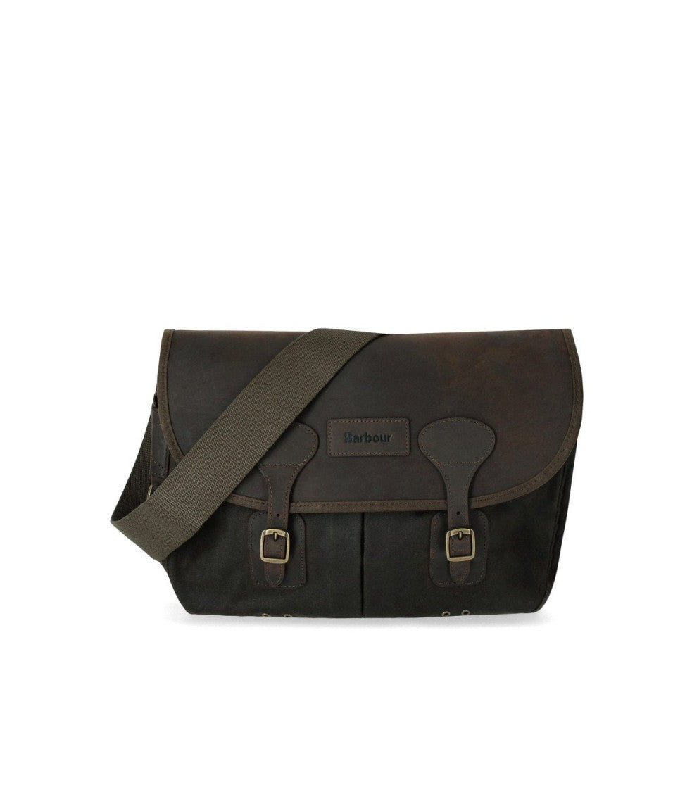 Barbour Tarras Wax Olive Green Crossbody Bag