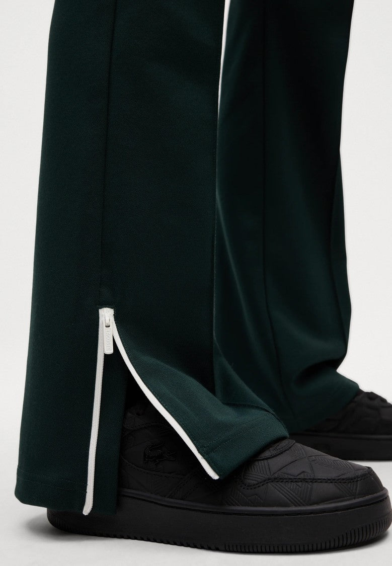 Lacoste Flared Hem Zipper Accents Straight-Leg Pants