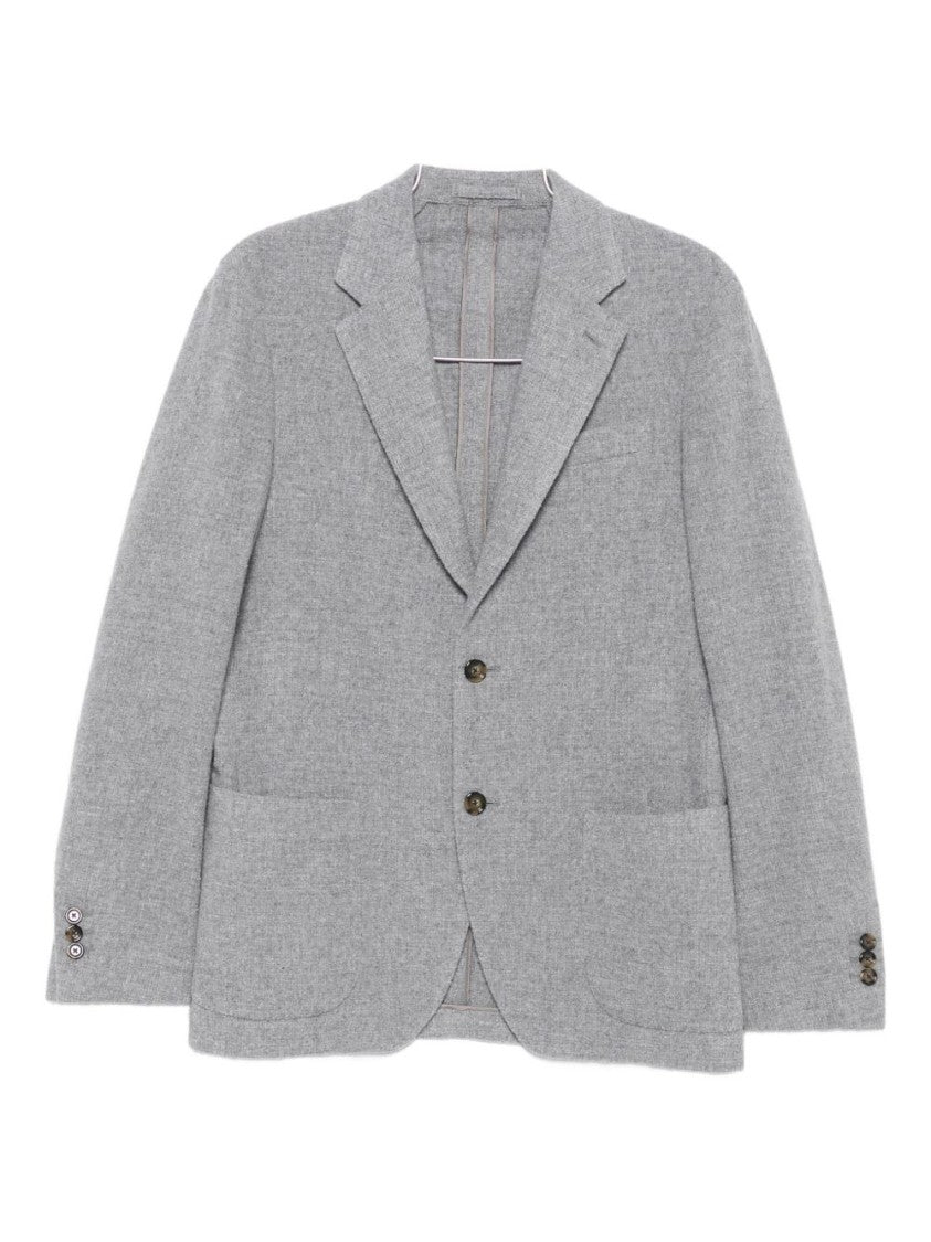 Lardini Grey Tailored Blazer With Wool-Cashmere Blend