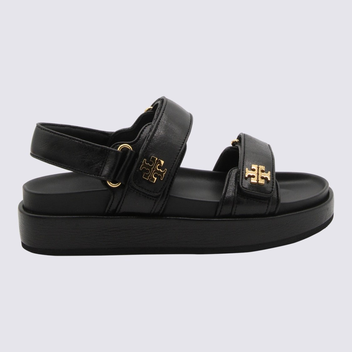 Tory Burch Black Leather Kira Sports Sandals