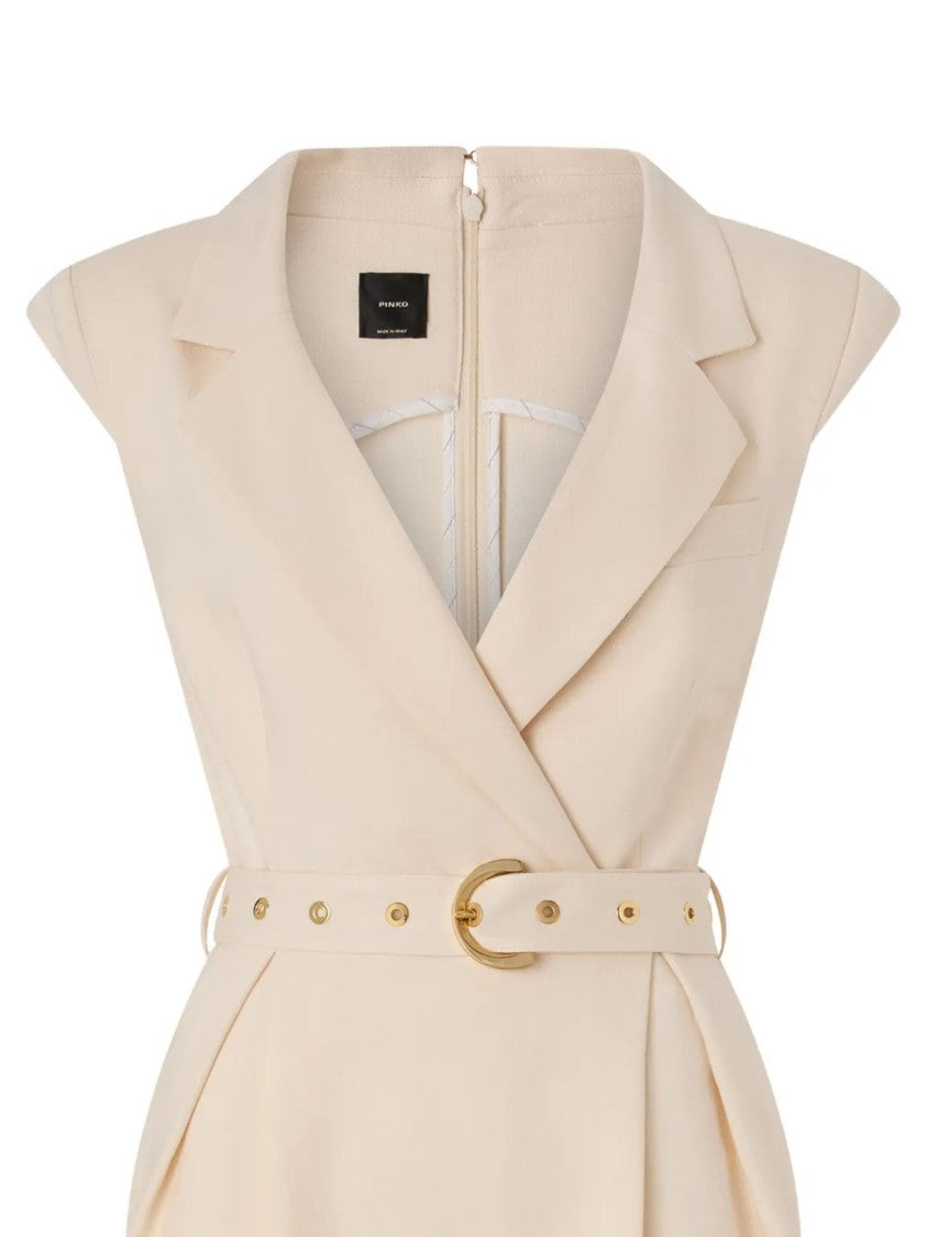 Pinko Tailored Sleeveless Belted Dress