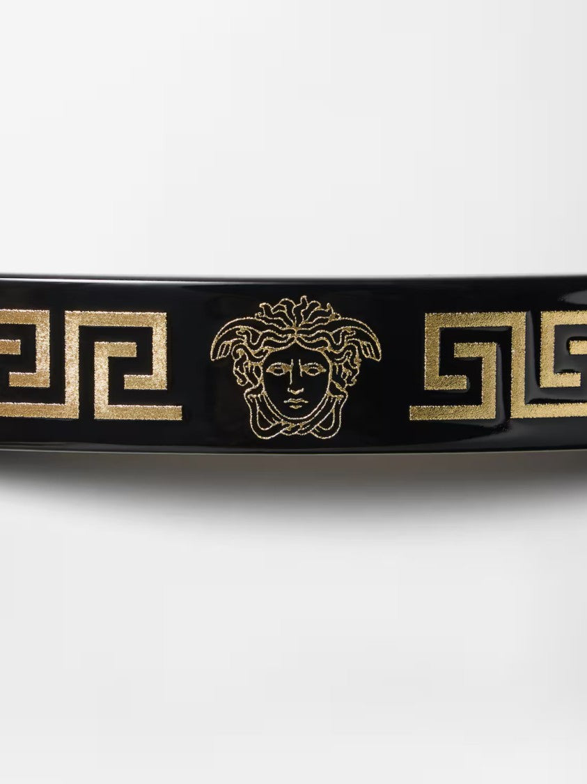 Versace Black Glossy Medusa Emblem Barrette