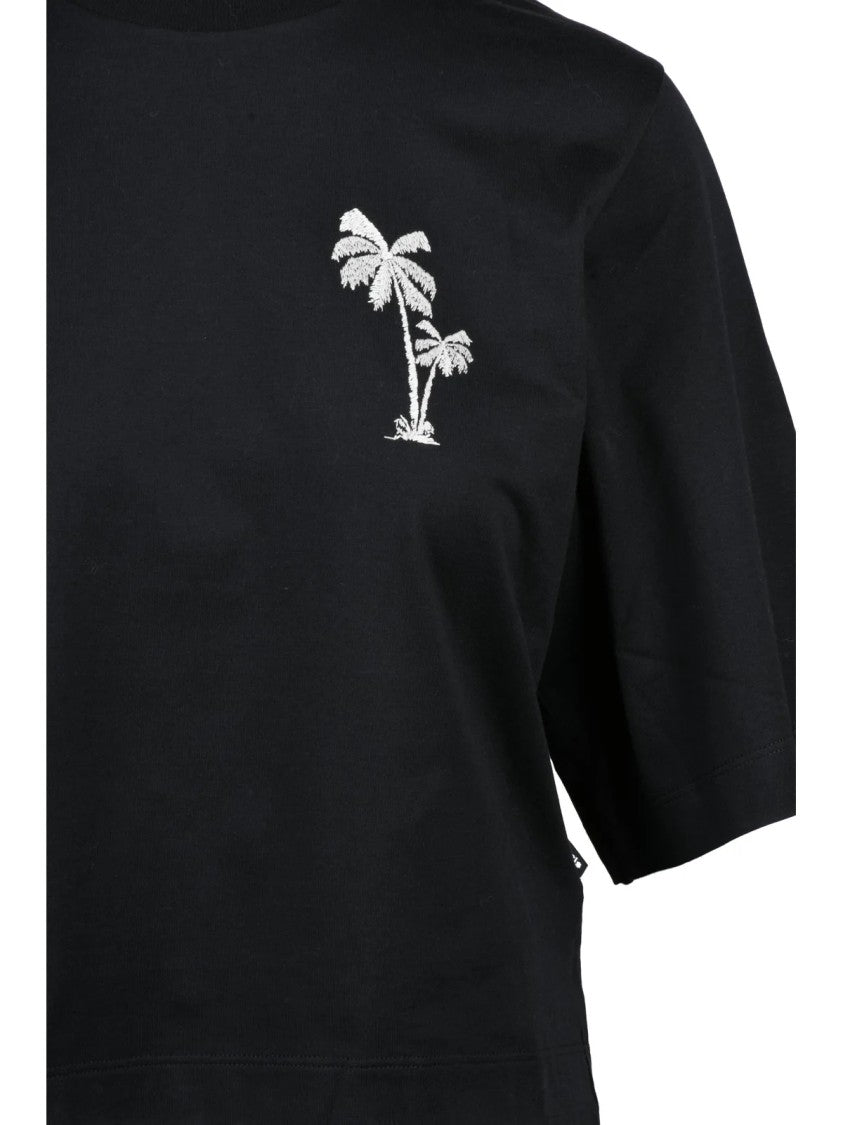 Palm Angels Black Cotton Palm T-Shirt