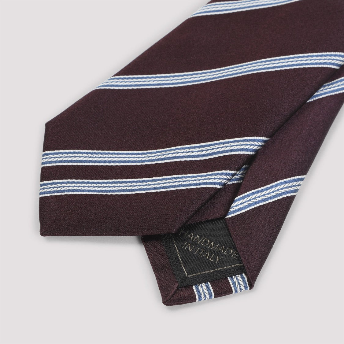 Brioni Textured Silk Tie With Diagonal Stripe Pattern