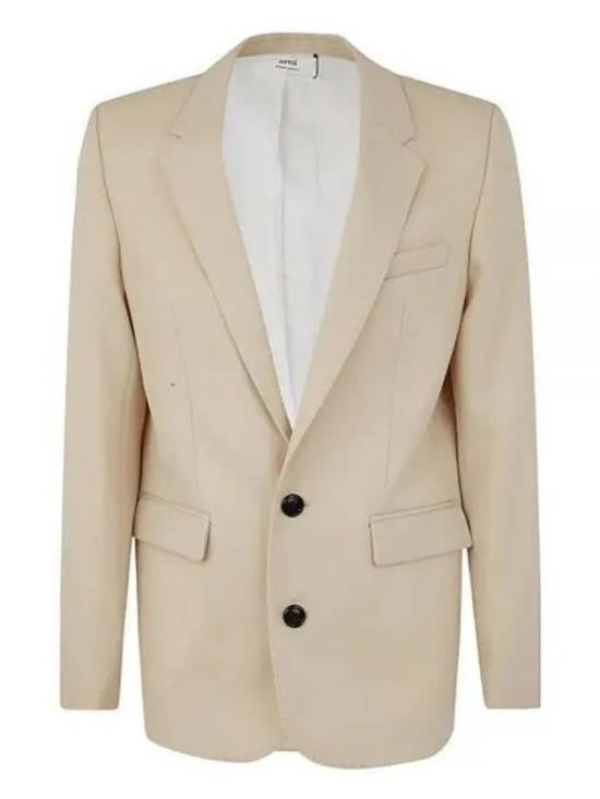 Ami Paris Structured Tailored Jacket With Notched Lapel