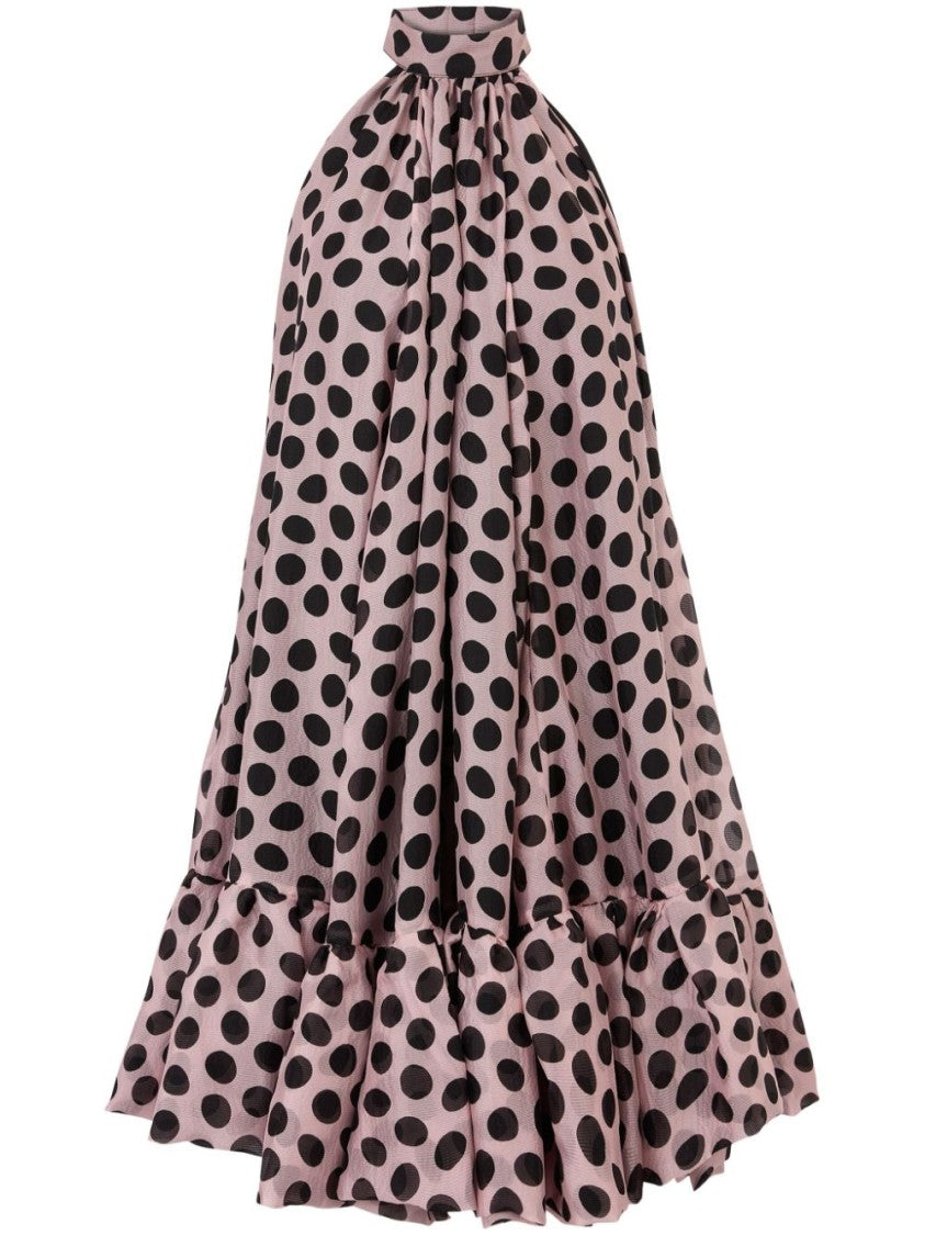 Nina Ricci Rose Pink Polka Dot Dress