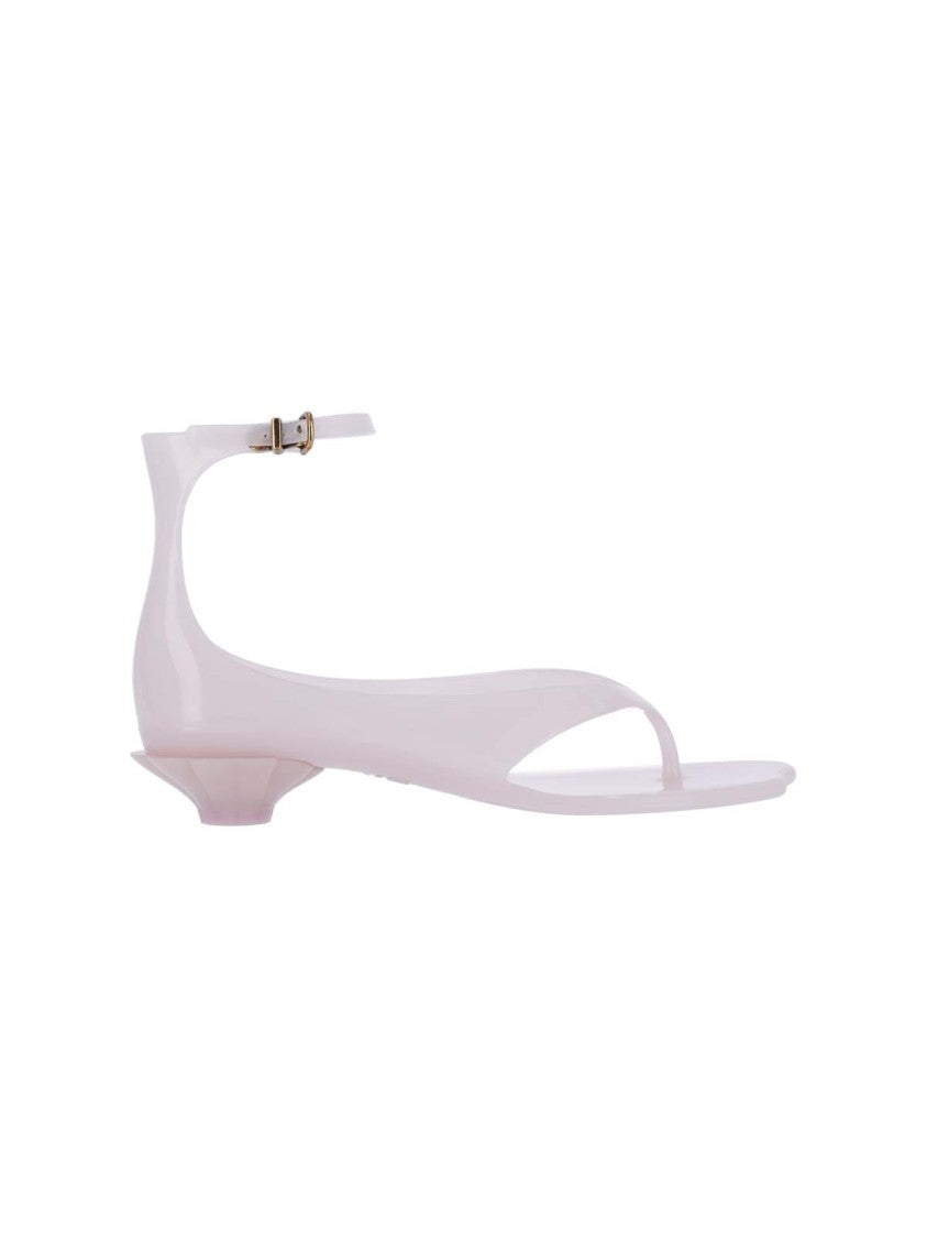 Chloé Minimalist Pink Sandals With Glossy Finish