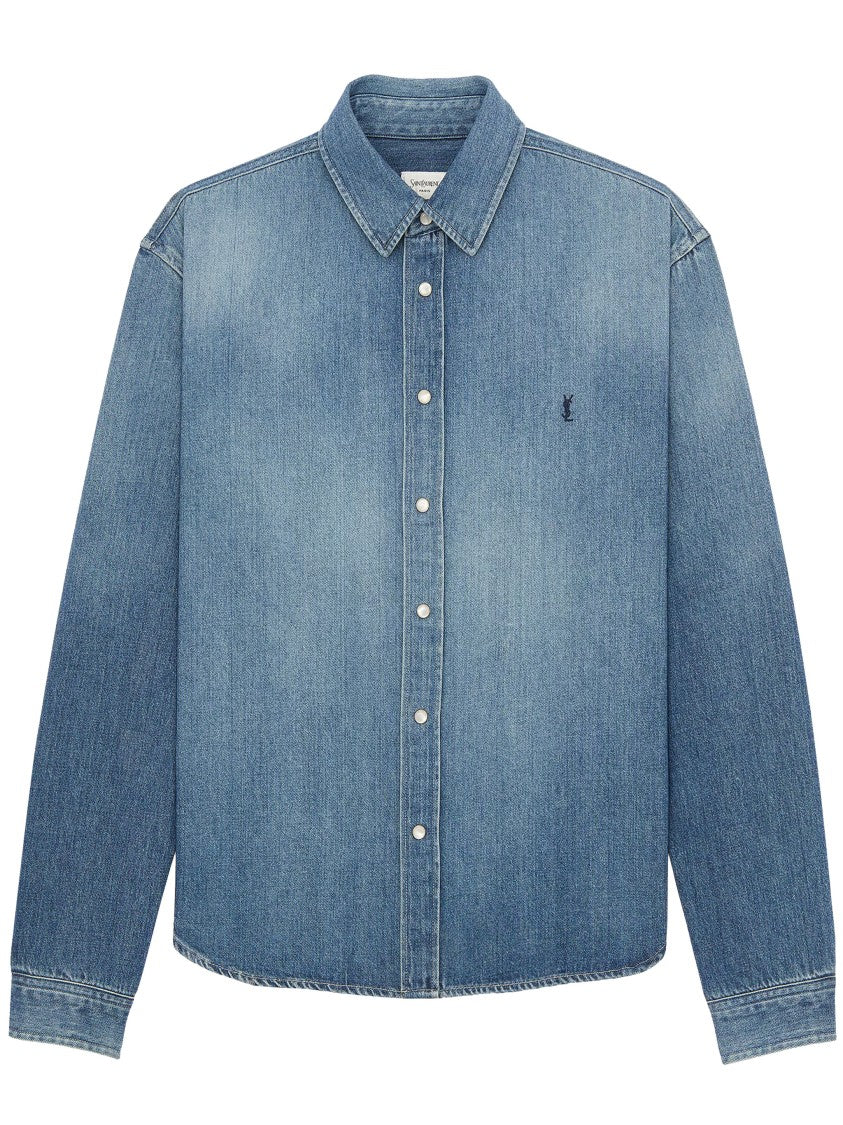 Saint Laurent Light Blue Jeans Denim Shirt