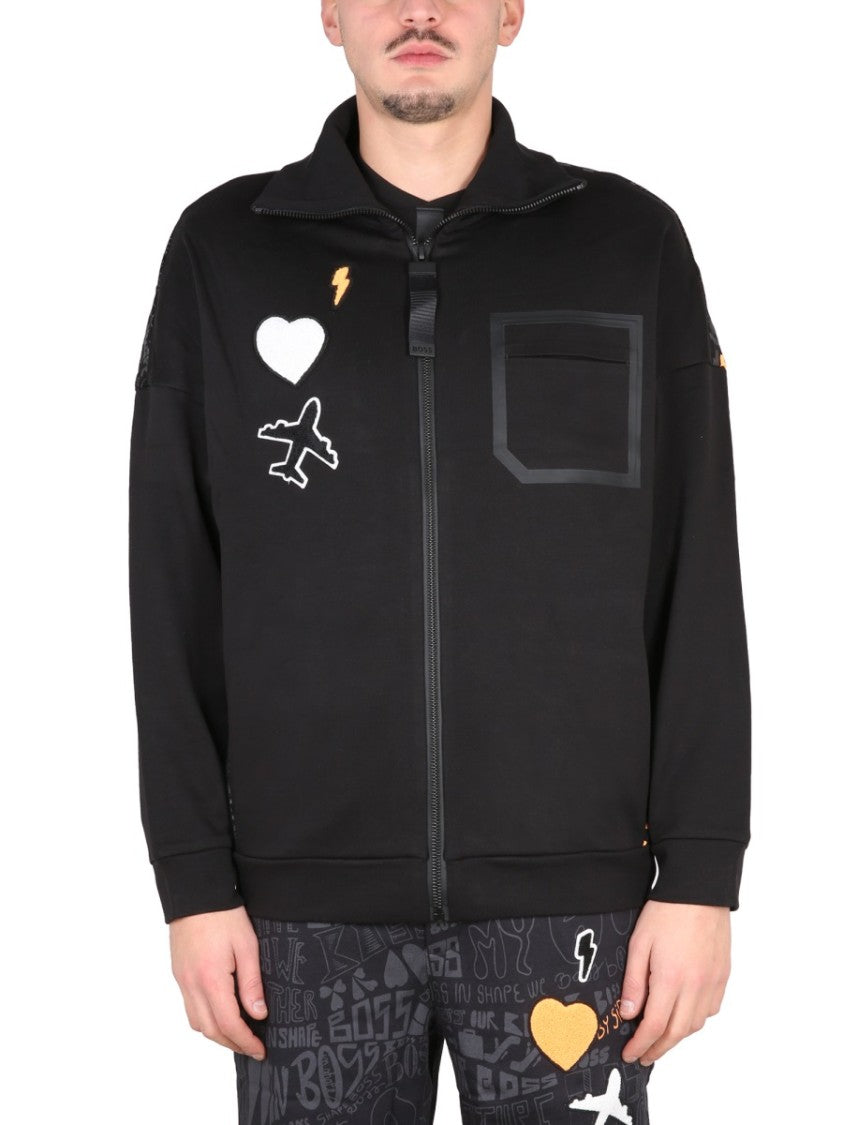 Boss High Neck Graphic Sweatshirt