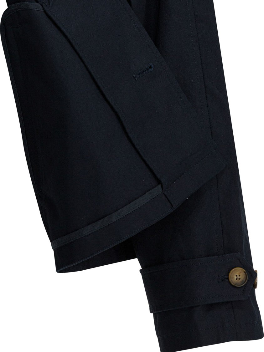 Polo Ralph Lauren Cropped Cotton Jacket With Classic Collar And Button-Down Front