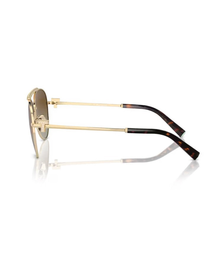 Tiffany & Co. Pilot Sunglasses In Pale Gold