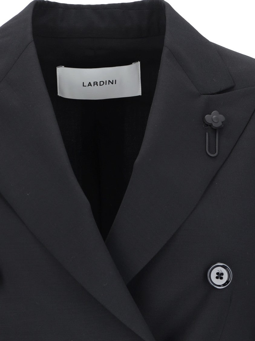Lardini Black Double-Breasted Suit
