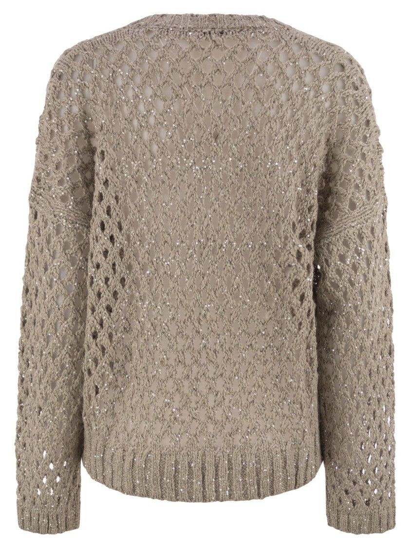 Brunello Cucinelli Dazzling Net Silk And Linen Jersey