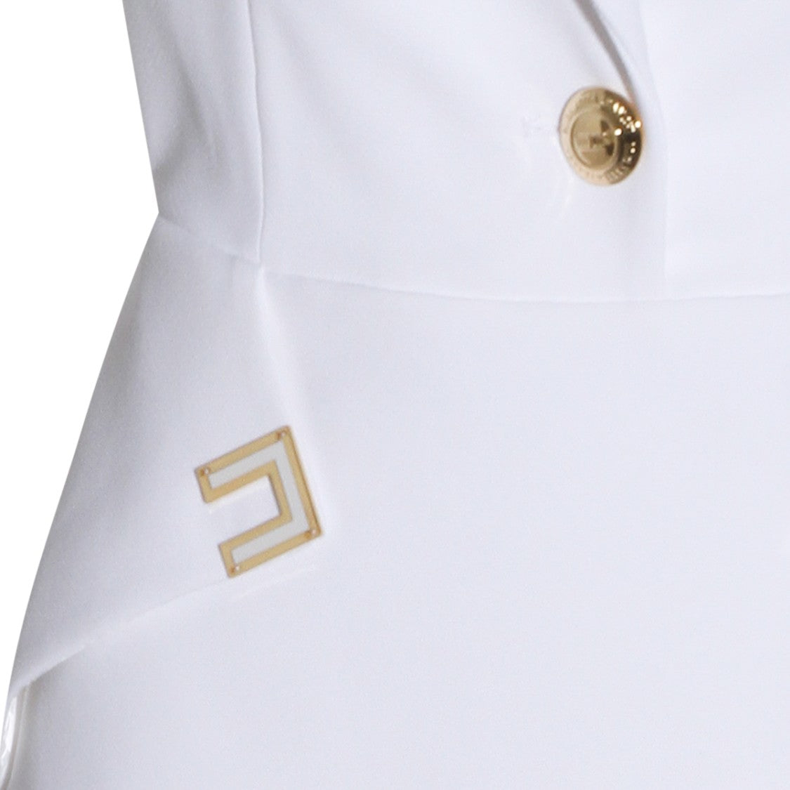 Elisabetta Franchi Ivory Dress With Refined Silhouette