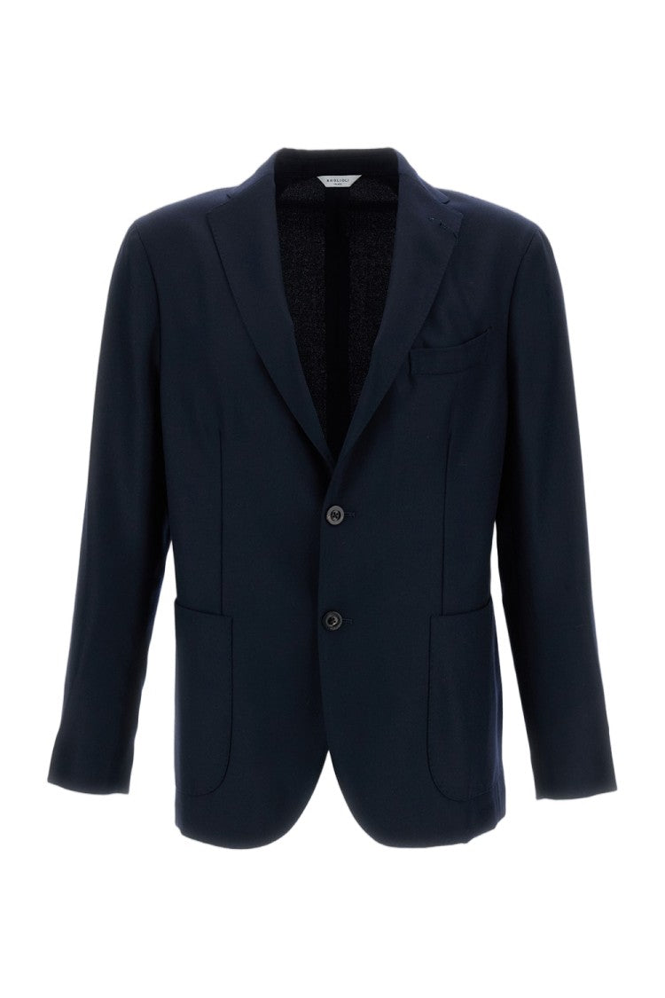 Boglioli Blue Lightweight Wool Single-Breasted Blazer
