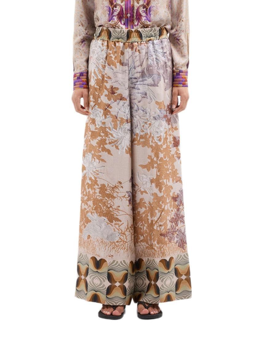 Pierre-Louis Mascia Wide-Leg Trousers With Floral And Abstract Pattern