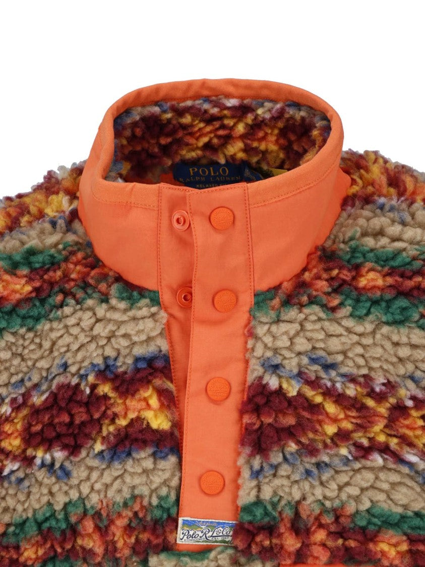 Polo Ralph Lauren Multicolor Teddy High Collar Fleece Pullover