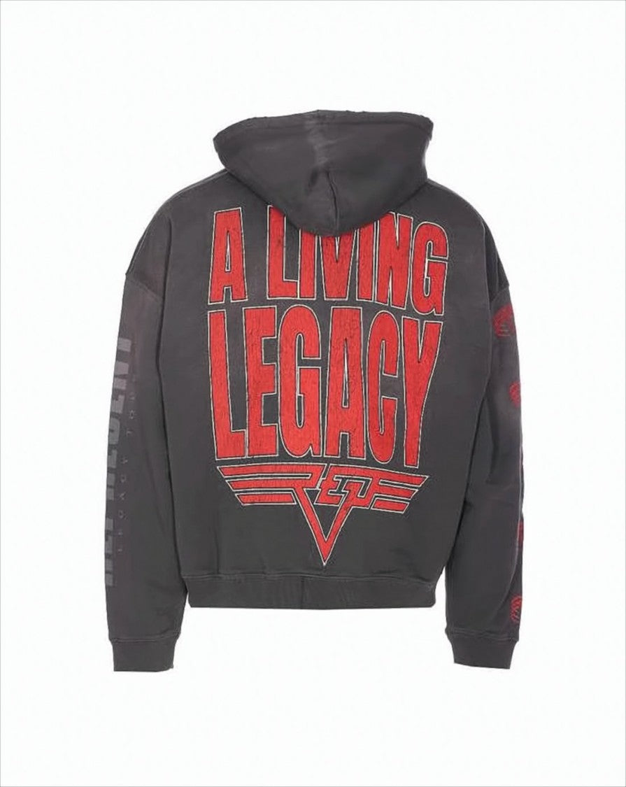 Represent Statement Graphic Hoodie With Drawstring And Emblem