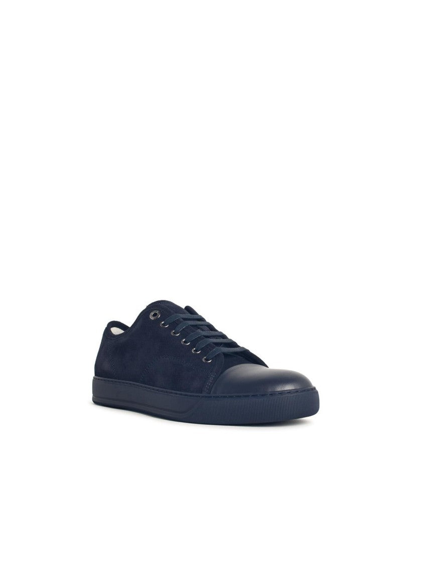 Lanvin Ddb1' Navy Black Leather Sneakers