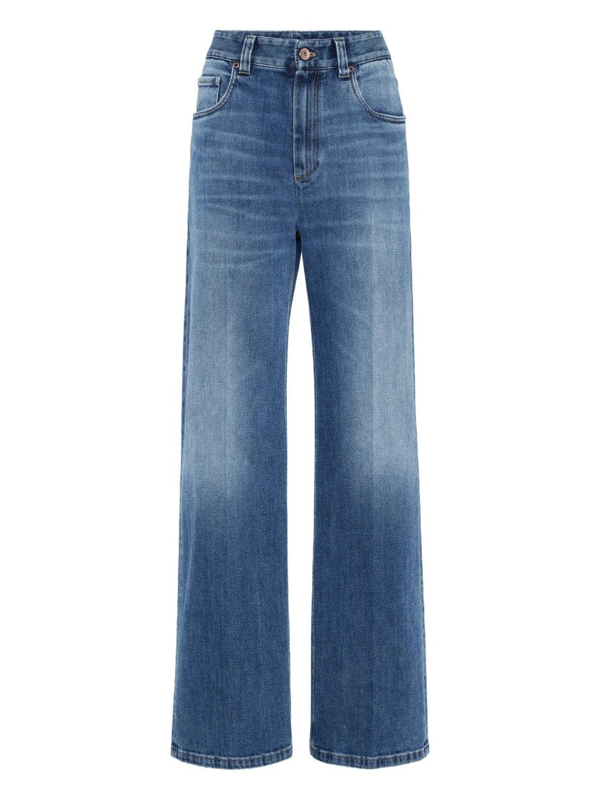 Brunello Cucinelli Wide-Leg Denim Pants