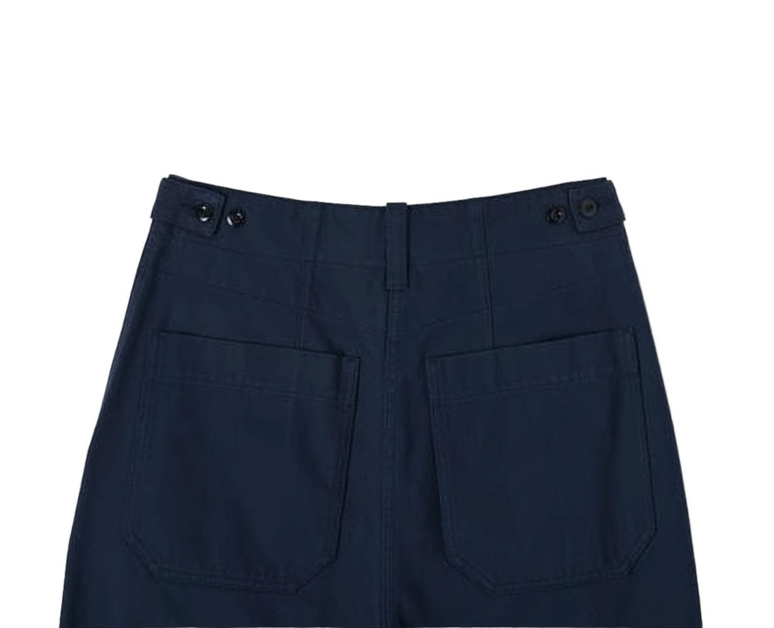 Margaret Howell Tailored Blue Straight Pants With Pleated Details