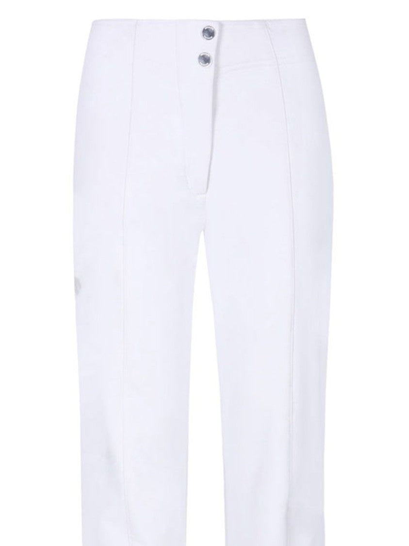 Descente Stacy Straight-Leg White High Waist Pants