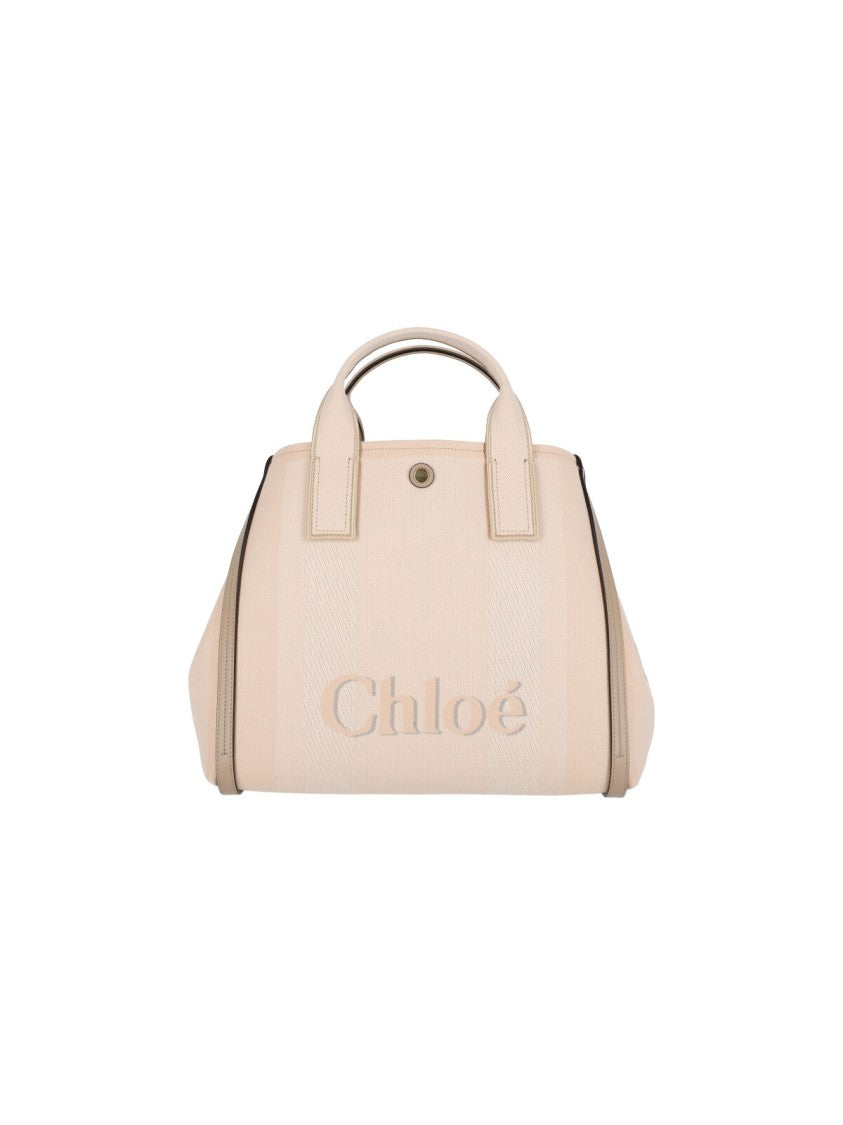 Chloé Structured Tote Bag With Rafia Effect