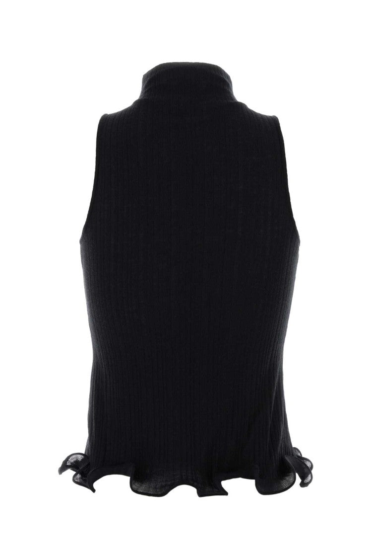 Fendi Black Cotton Tank Top