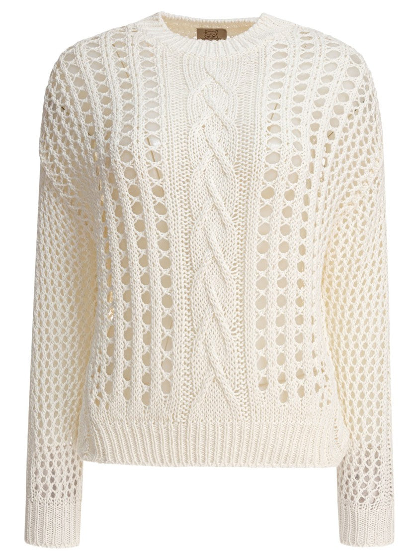 Rakki' Intricate Open-Knit Sweater