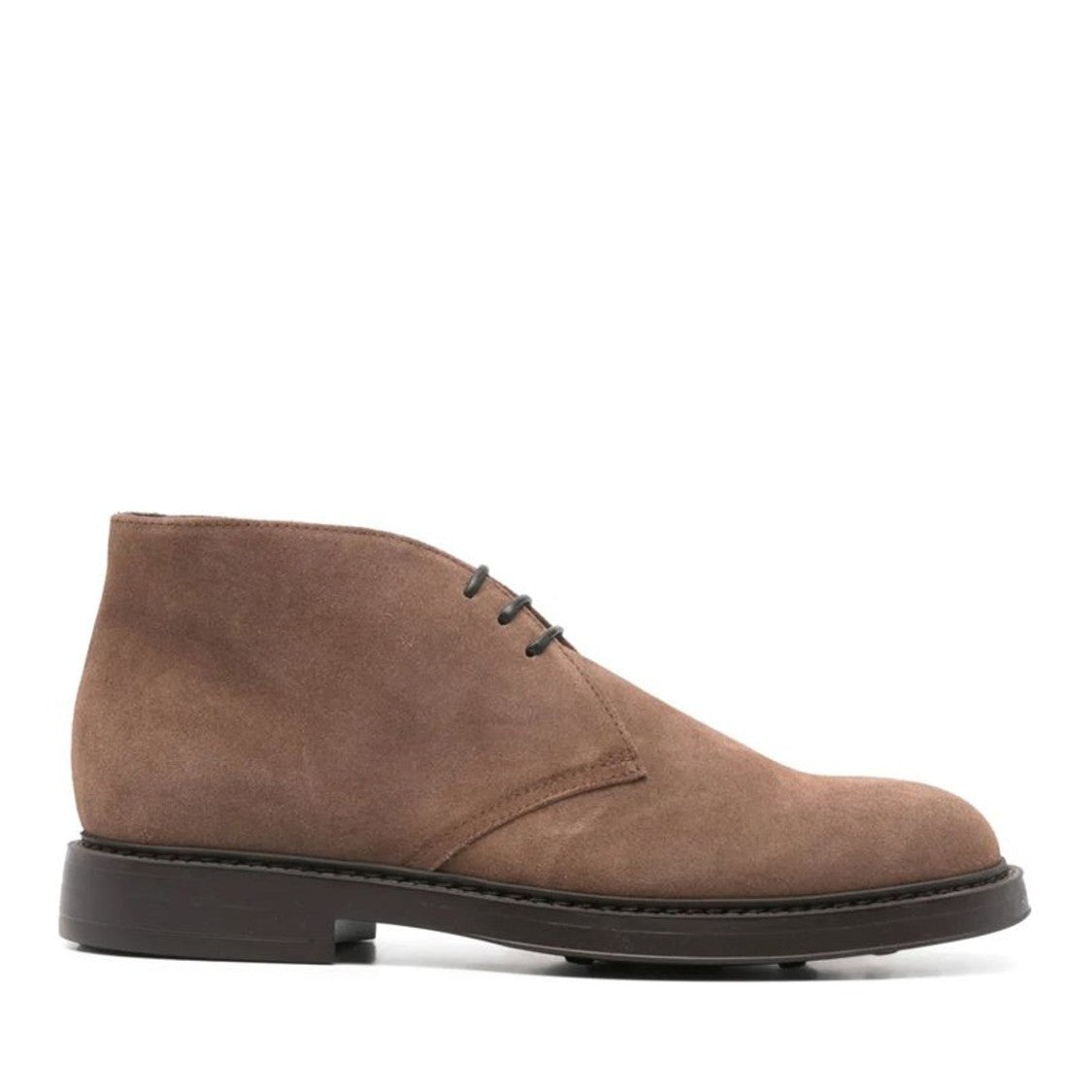 Doucal's Brown Chukka Minimalist Design Calf Suede Boots