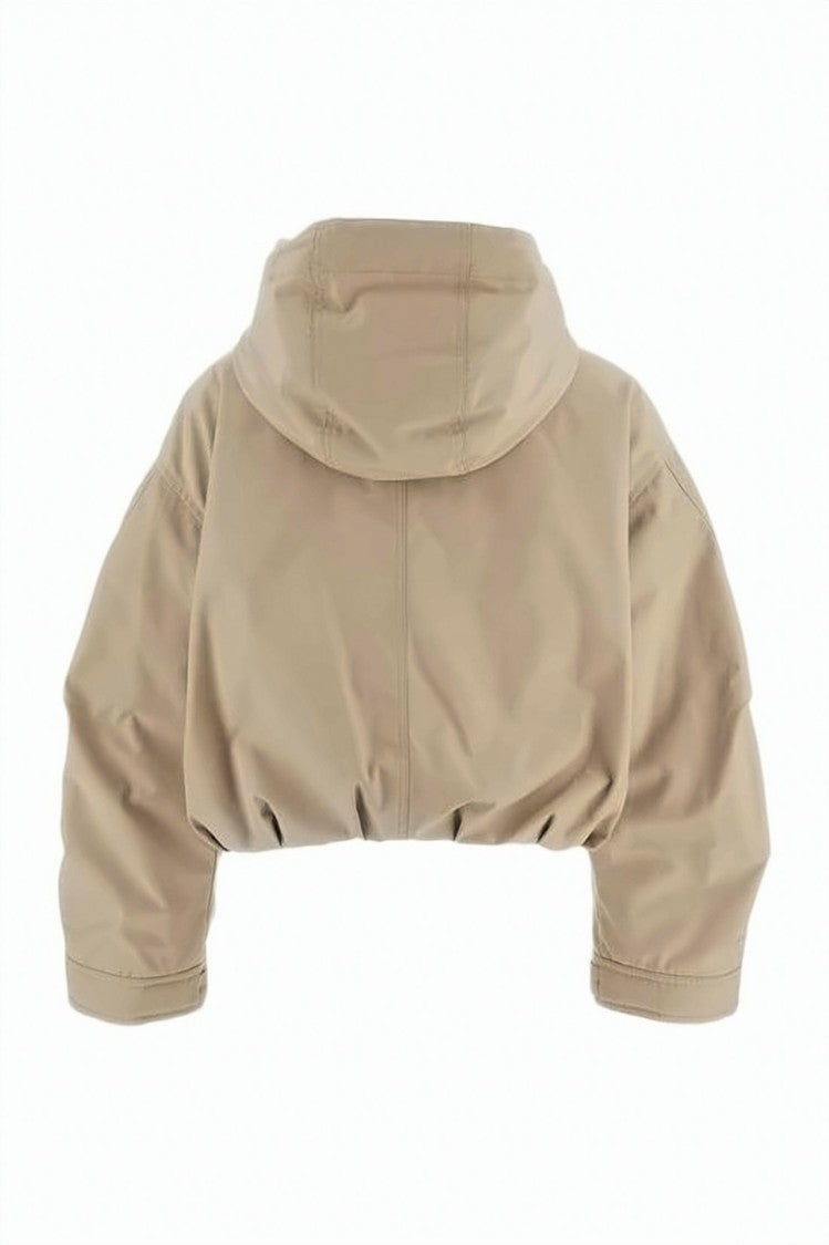 Moncler Cropped Padded Jacket With Adjustable Hood