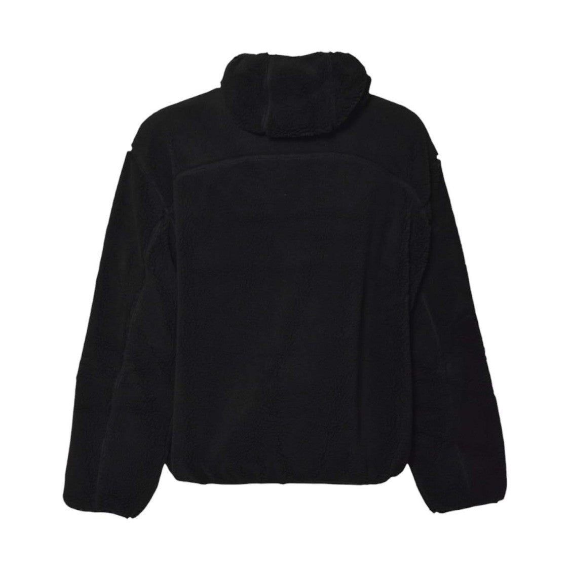 Kenzo Textured Black Blouson With High Collar And Minimalist Embroidery