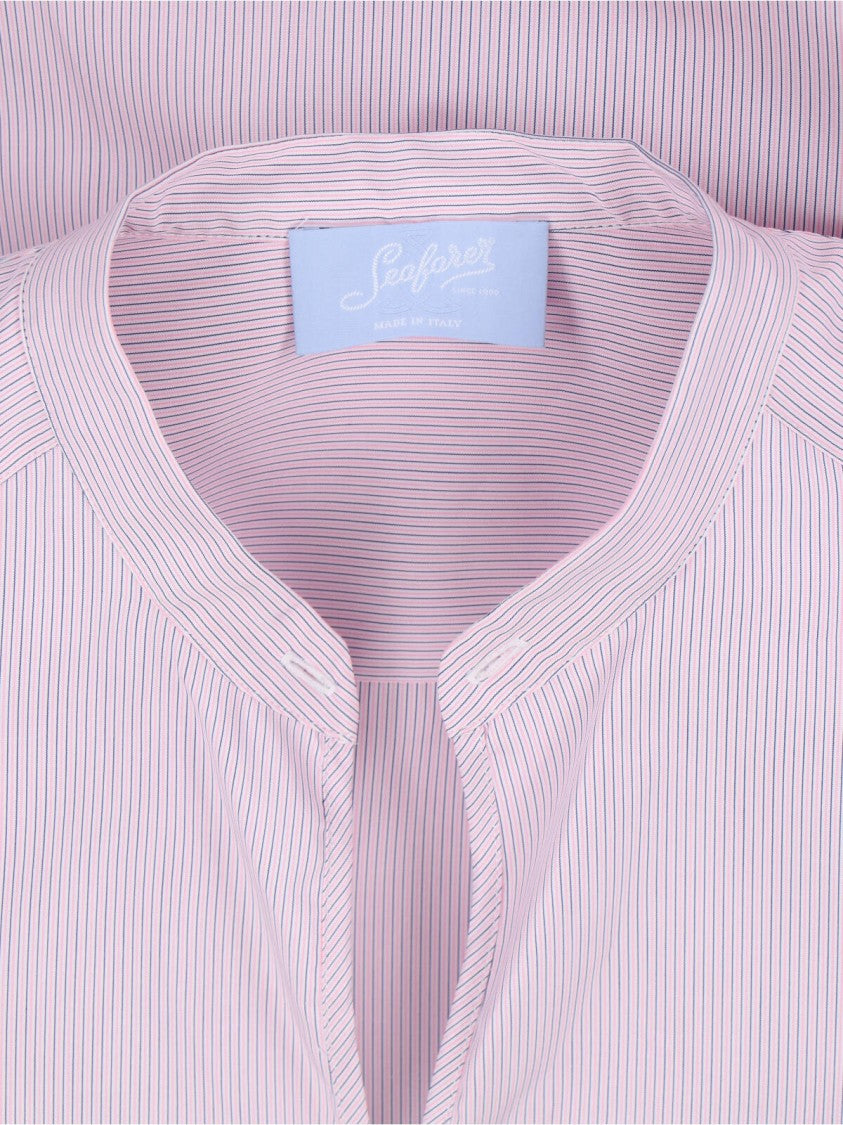 Seafarer Tailored Pink Shirt With Classic Collar