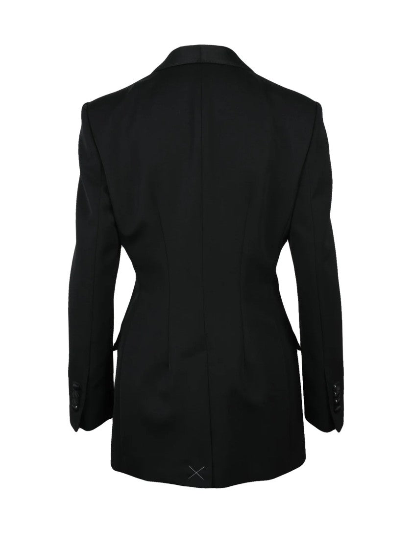 Dolce & Gabbana Smoking Jacket Wool Silk - Black