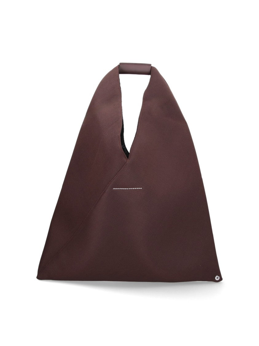 Mm6 By Maison Margiela Medium Tote Bag In Dark Brown Eco-Leather