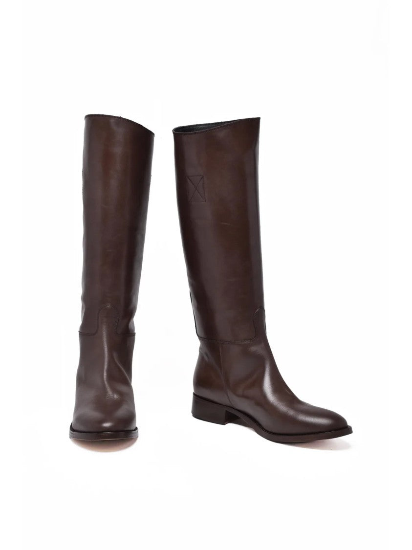 Ame Brown Leather Sonja Boots