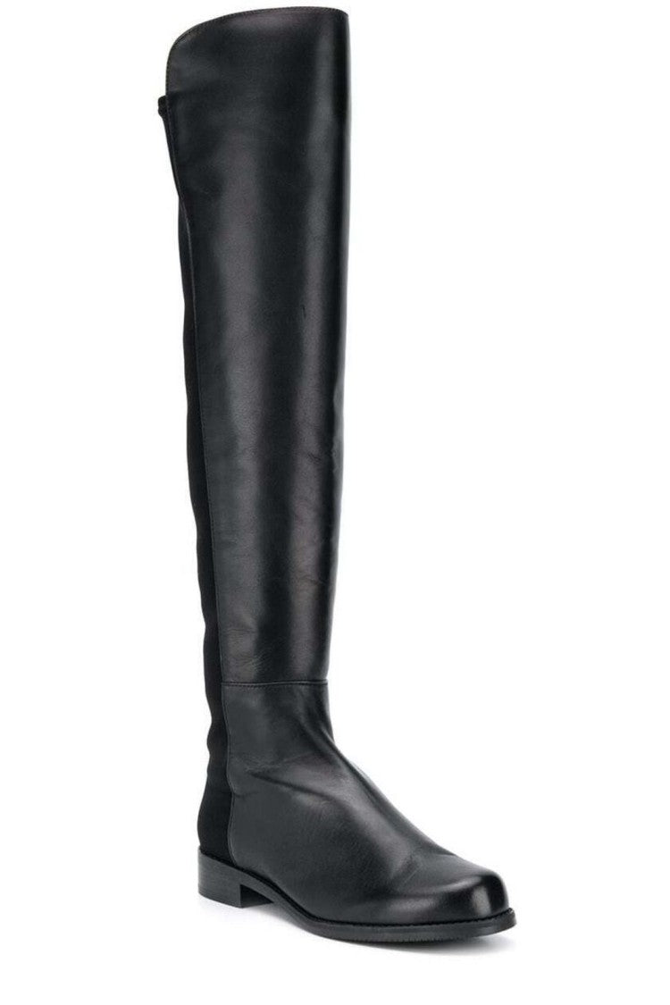 Stuart Weitzman Tall Knee-High Boots With Textured Back Panel