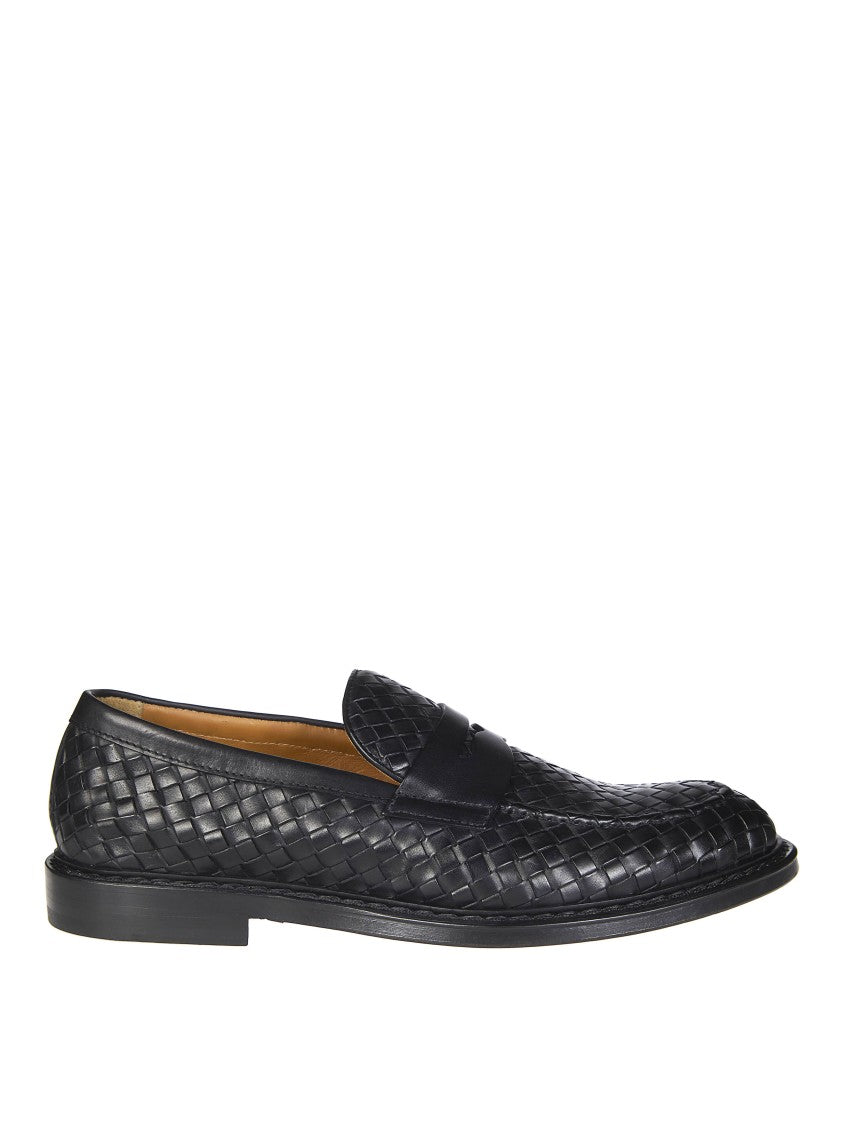 Doucal's Doucal's Woven Leather Penny Moccasins