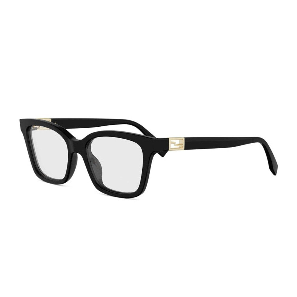 Fendi Black Baguette Acetate Square Sunglasses