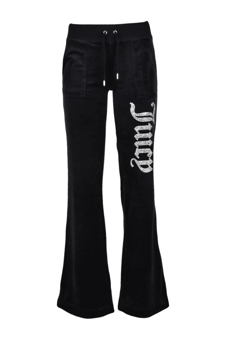Juicy Couture Juicy Couture Black Velvet Sweatpants