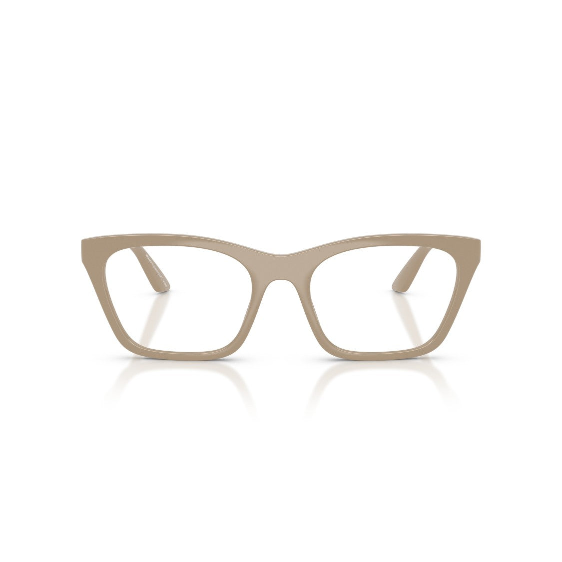 Emporio Armani Oversized Square Frame Eyeglasses With Gold-Tone Accents
