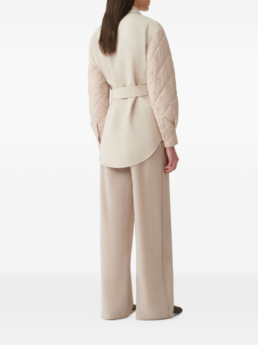 Fabiana Filippi Diamond-Quilted Decorative Gold Accents Short Coat