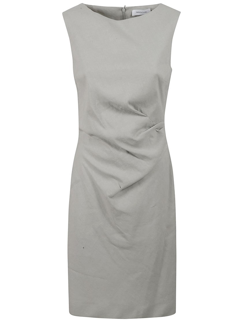 Fabiana Filippi Sleeveless Mini Dress With Draping Detail