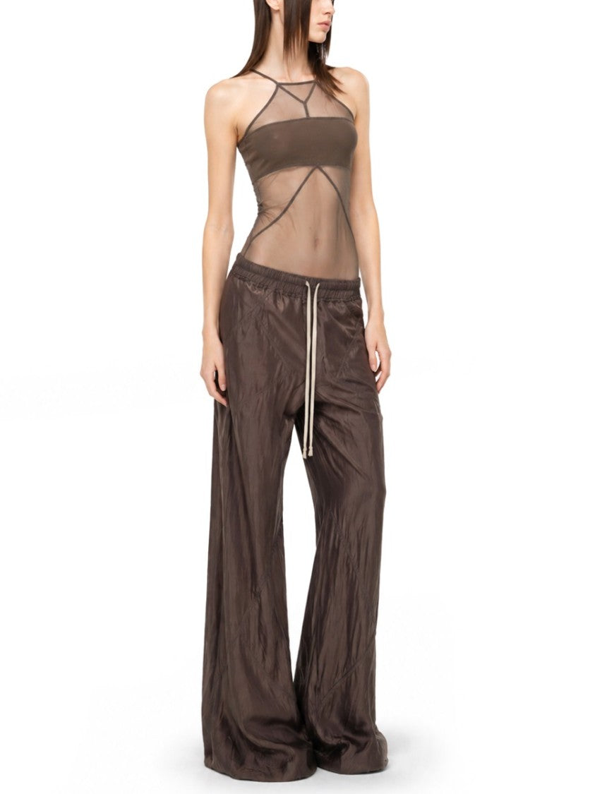 Rick Owens Bias Cupro Wide-Leg Drawstring Pants