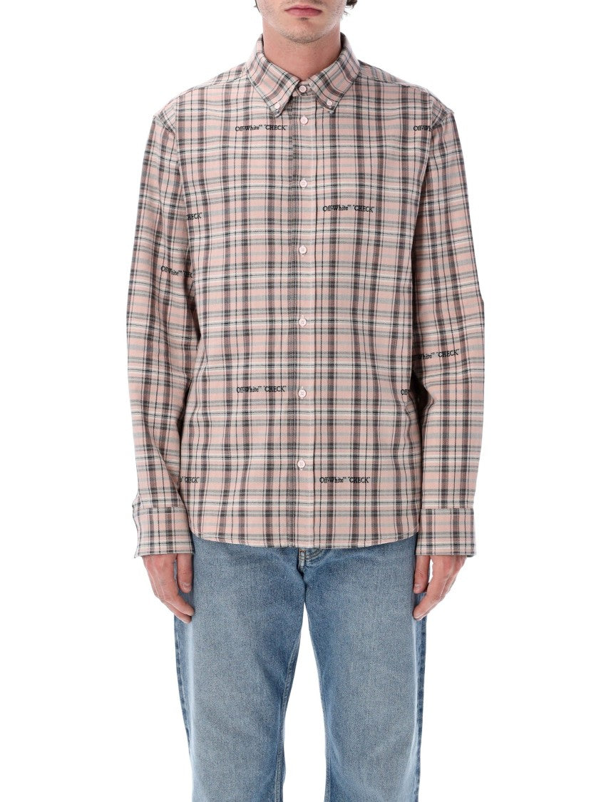 Off-White Marker Check Button Down Shirt