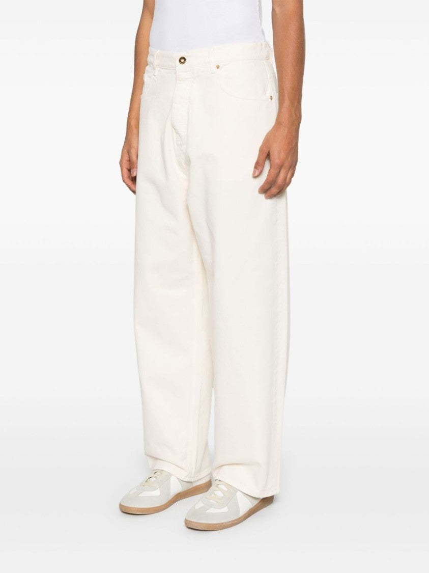 Drôle De Monsieur Light Beige Loose-Fit Denim Jeans